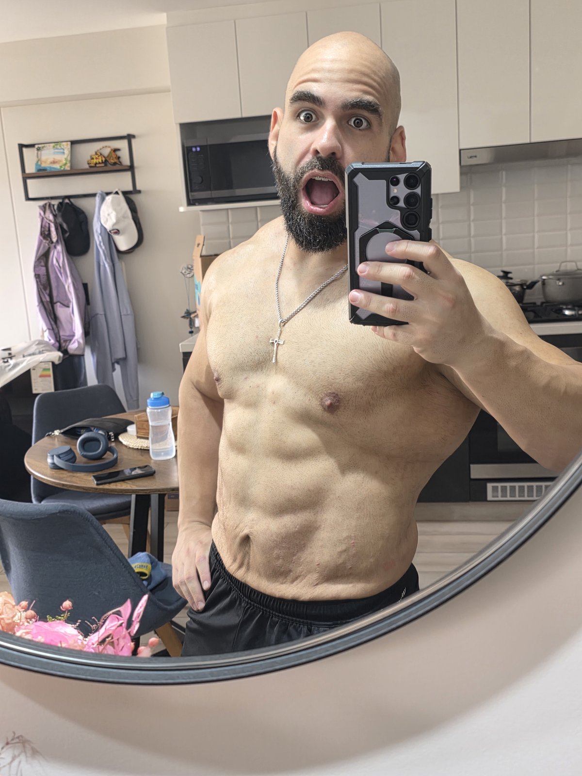 Renzo shocked face — can't believe the progress